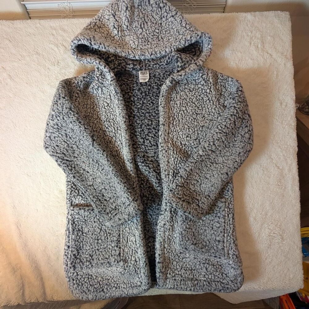 Victoria-s-secret Women's Grey and Black Hoodie